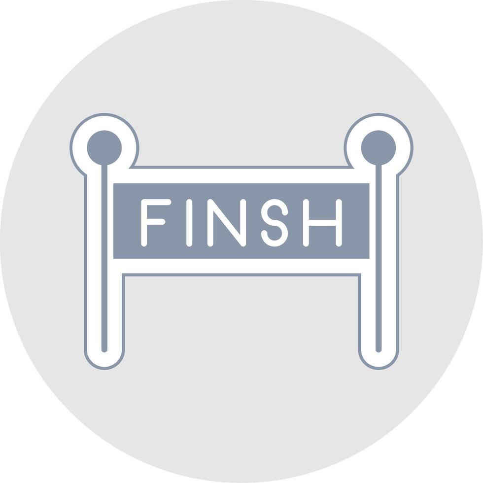 Finish Line Glyph Multicolor Sticker Icon vector