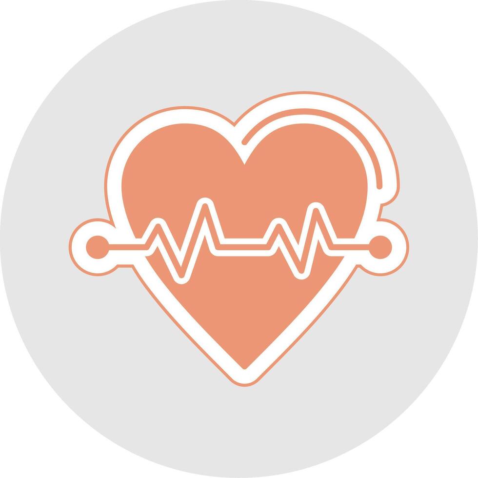 Heart Rate Glyph Multicolor Sticker Icon vector