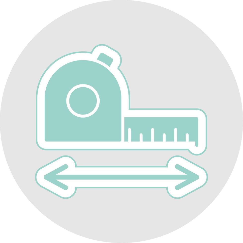 Measurement Glyph Multicolor Sticker Icon vector