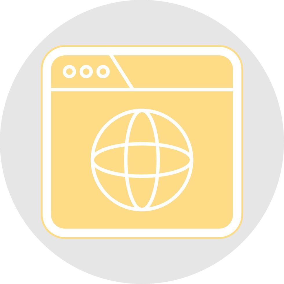 Website Glyph Multicolor Sticker Icon vector