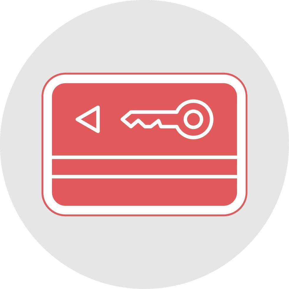 Key Card Glyph Multicolor Sticker Icon vector