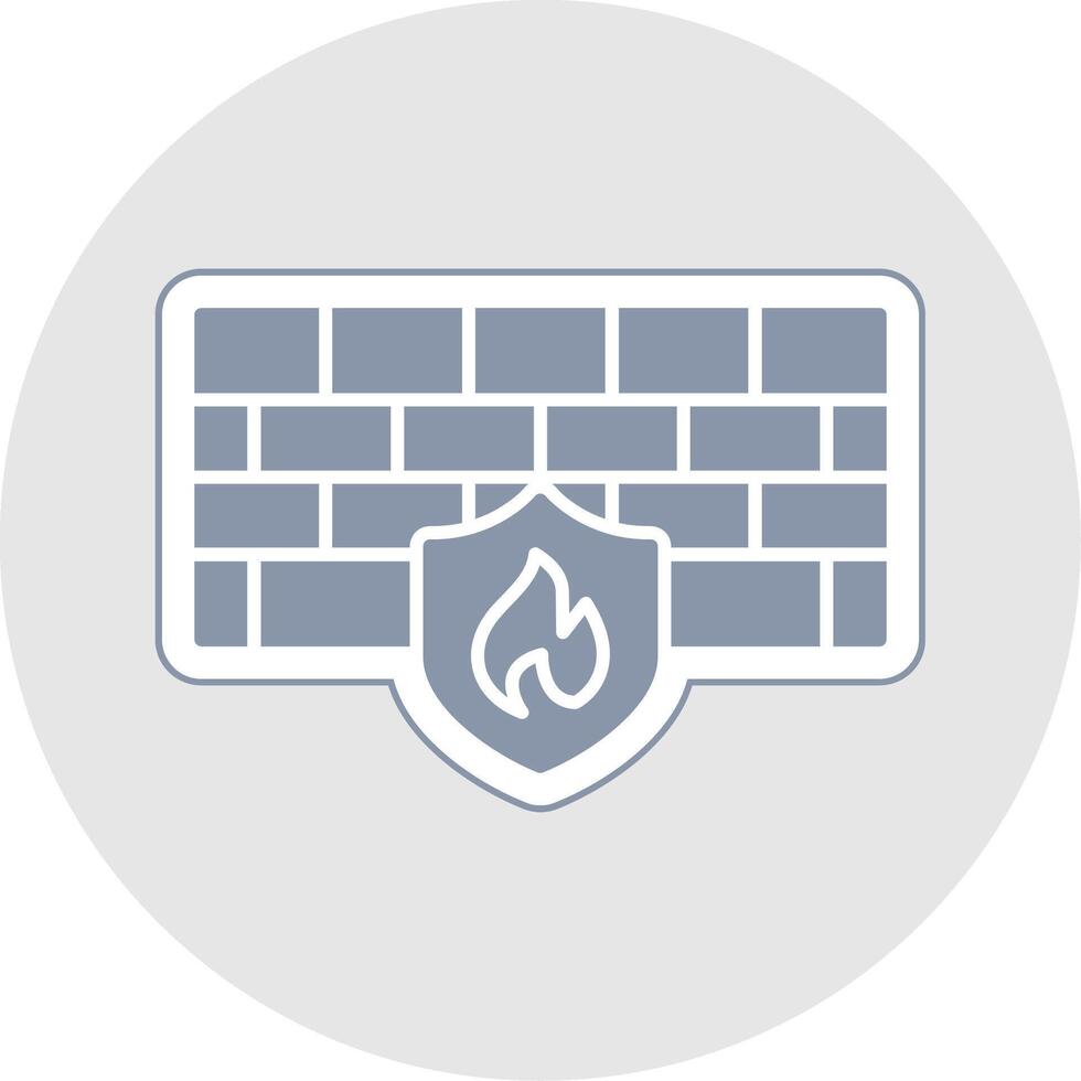 Firewall Glyph Multicolor Sticker Icon vector