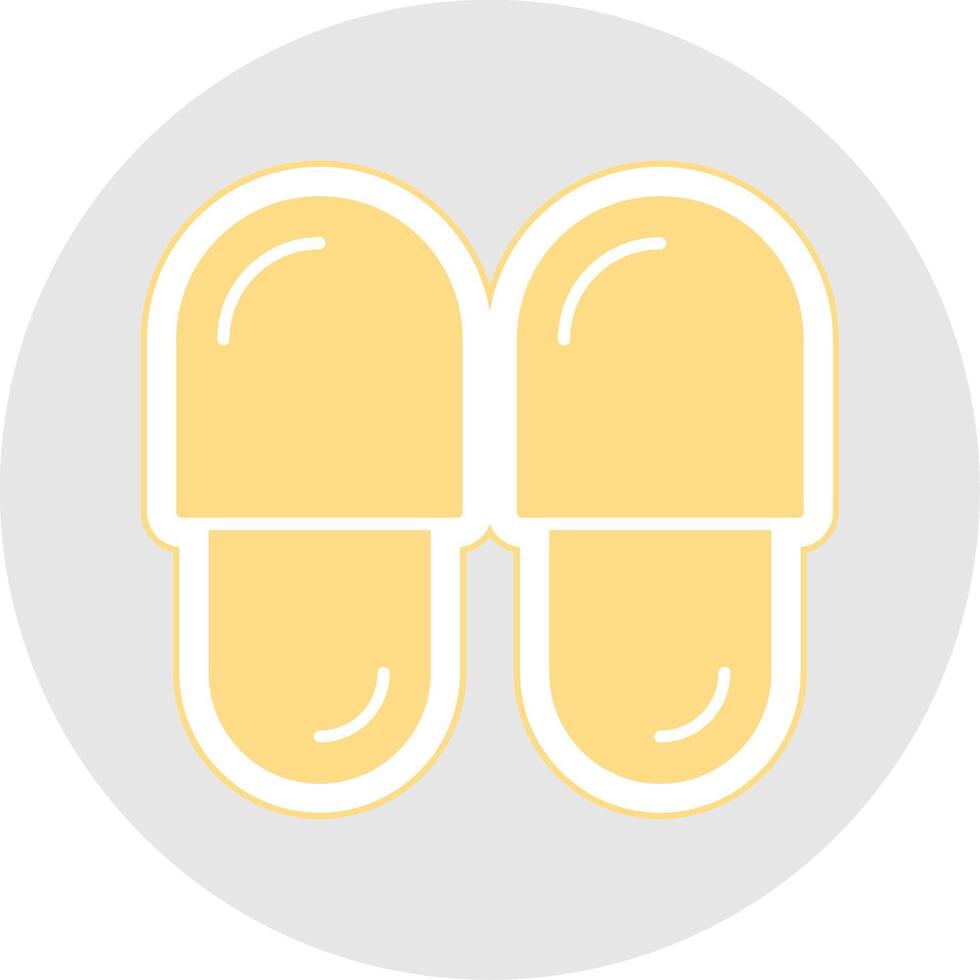 Slipper Glyph Multicolor Sticker Icon vector