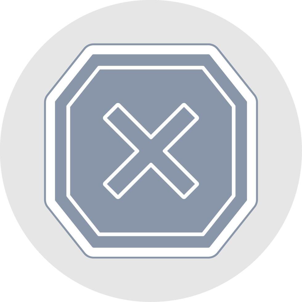 Cross Glyph Multicolor Sticker Icon vector