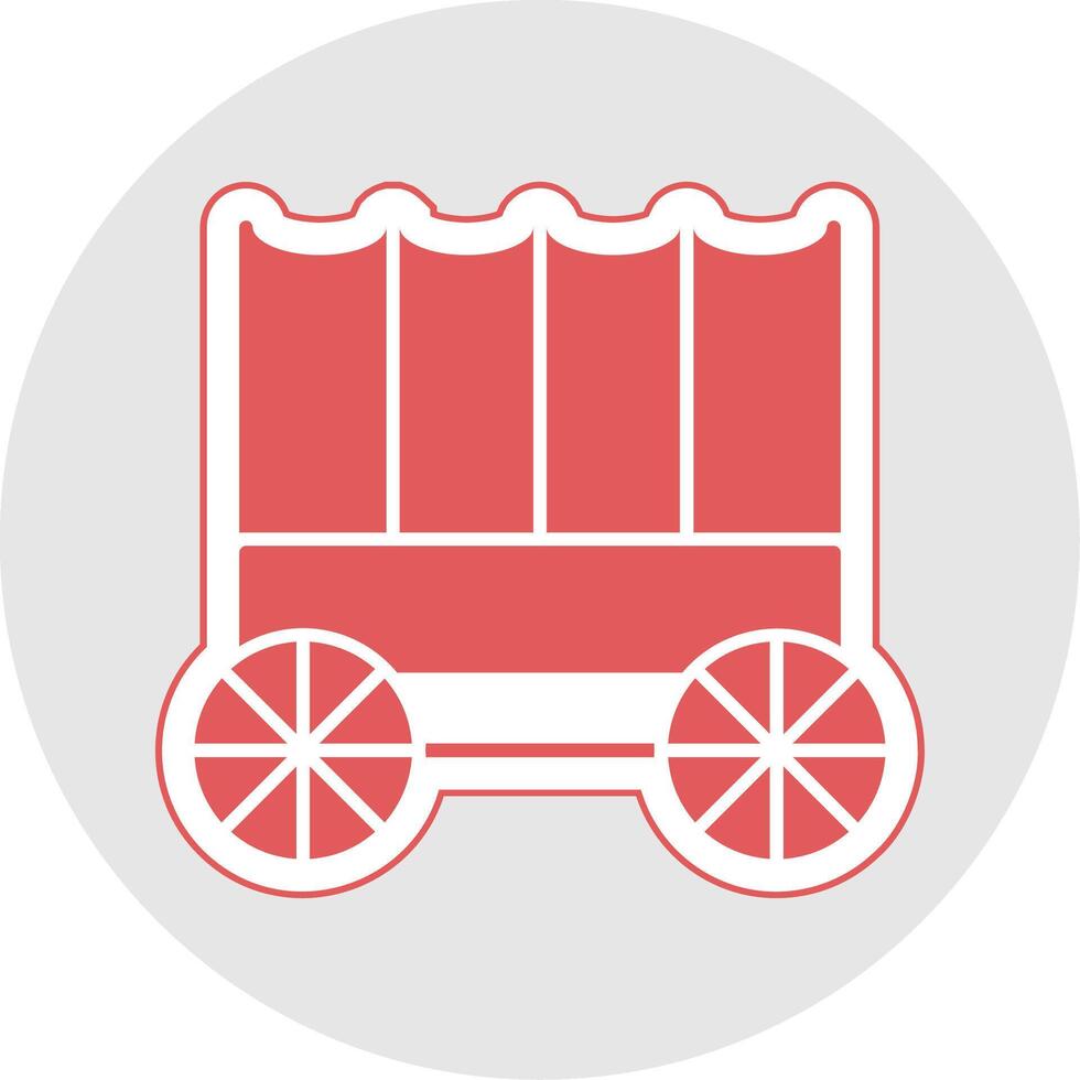 Carriage Glyph Multicolor Sticker Icon vector