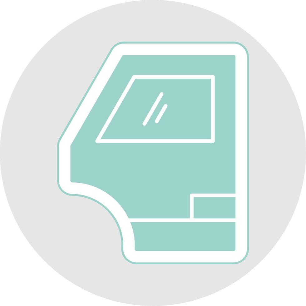 Car Door Glyph Multicolor Sticker Icon vector