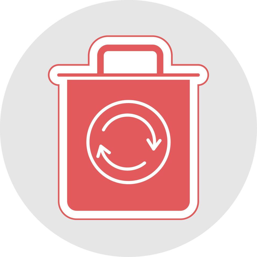 Trash Glyph Multicolor Sticker Icon vector