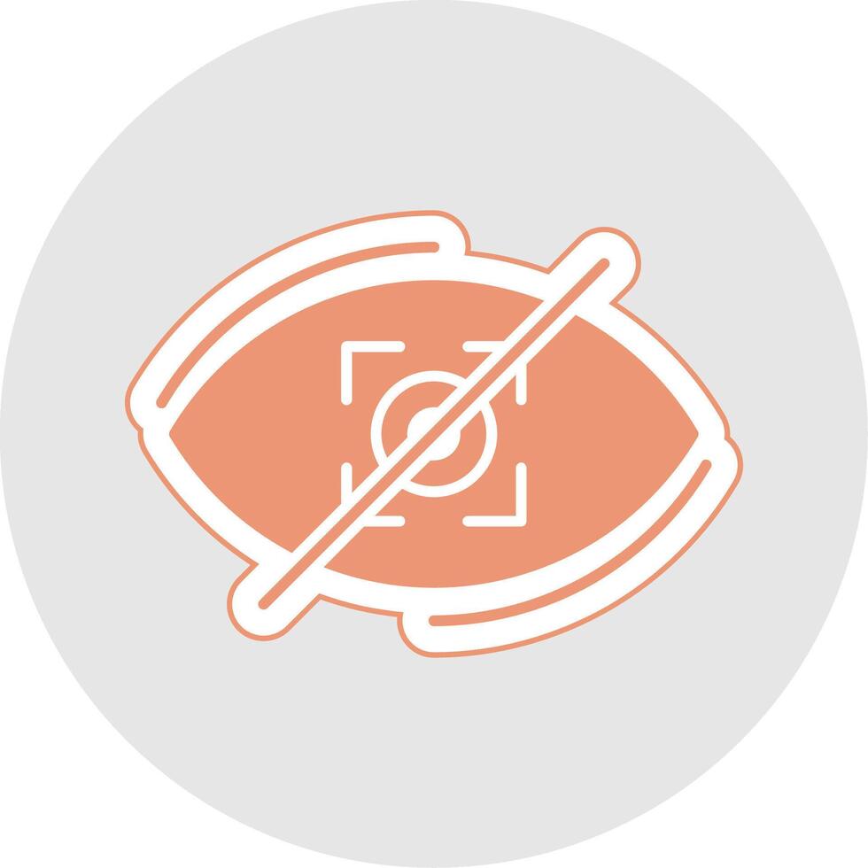 Visibility Off Glyph Multicolor Sticker Icon vector