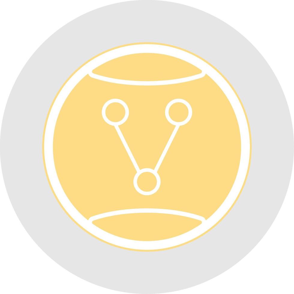 Share Option Glyph Multicolor Sticker Icon vector