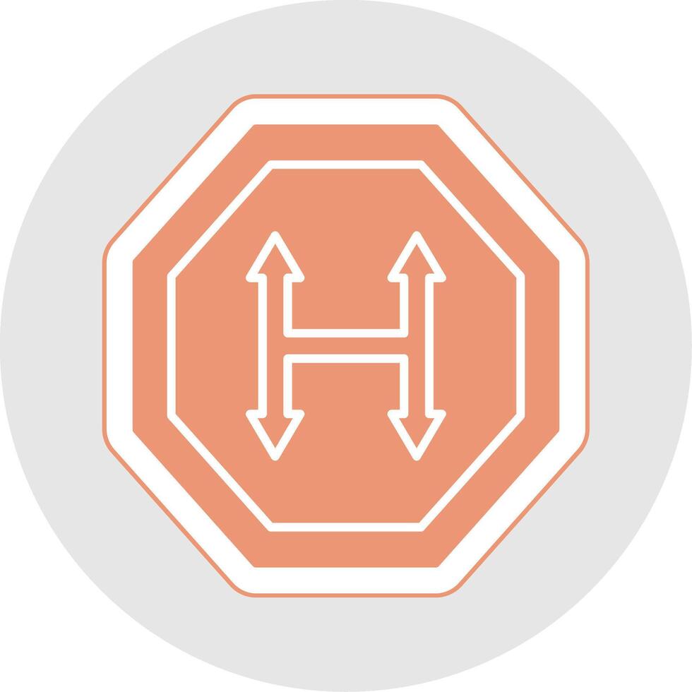 Junction Glyph Multicolor Sticker Icon vector