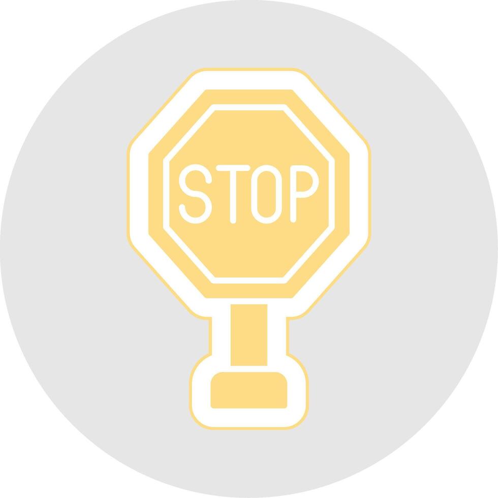 Stop Glyph Multicolor Sticker Icon vector