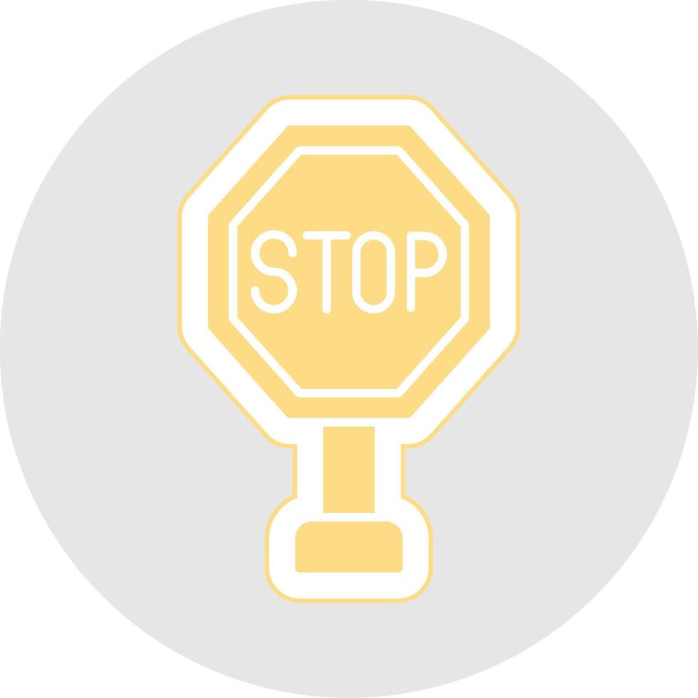 Stop Glyph Multicolor Sticker Icon vector