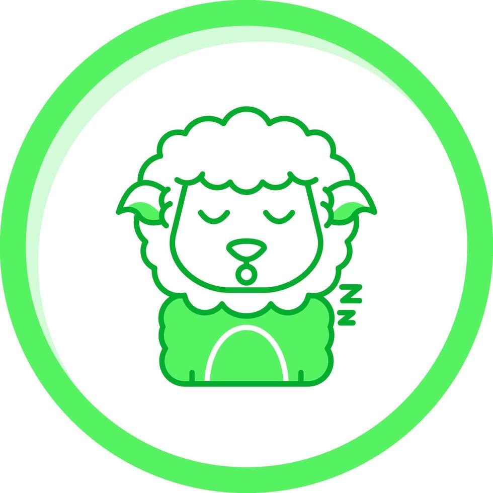 Sleep Green mix Icon vector