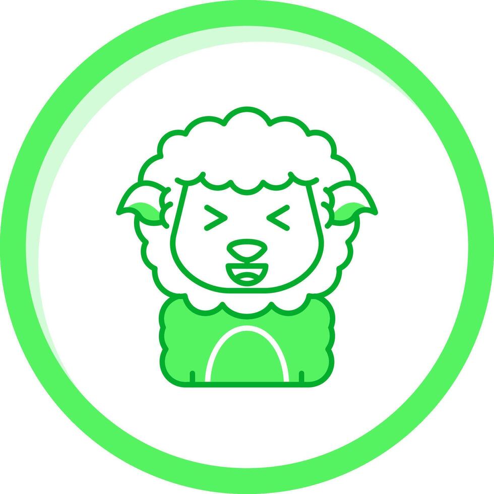 risa verde mezcla icono vector