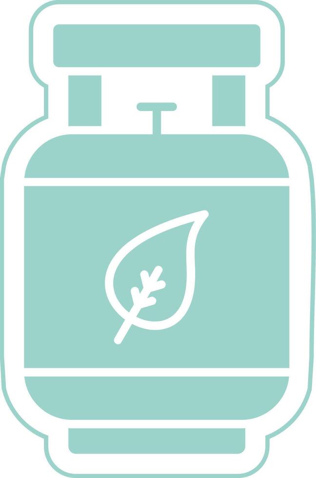 Eco Gas Glyph Multicolor Sticker Icon vector