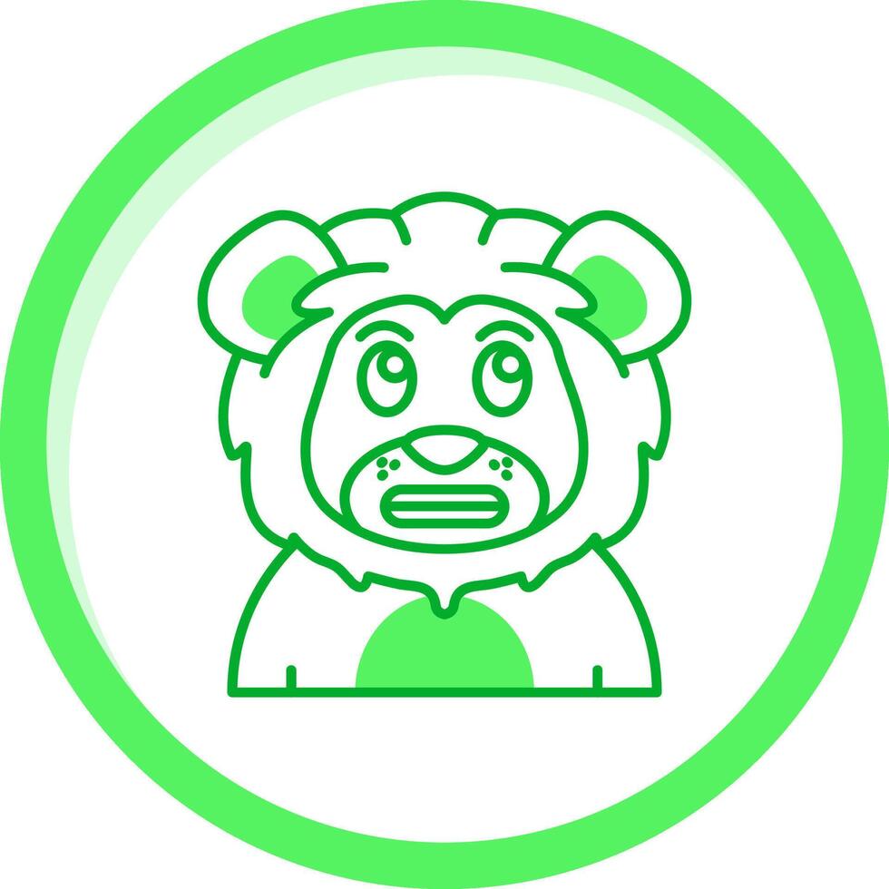 Shocked Green mix Icon vector