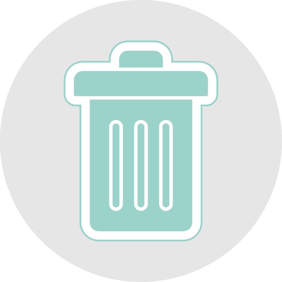 Trash Glyph Multicolor Sticker Icon vector