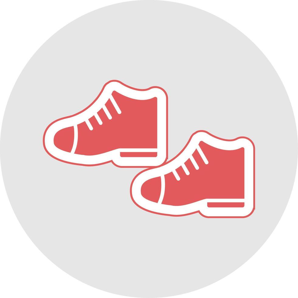 Shoes Glyph Multicolor Sticker Icon vector