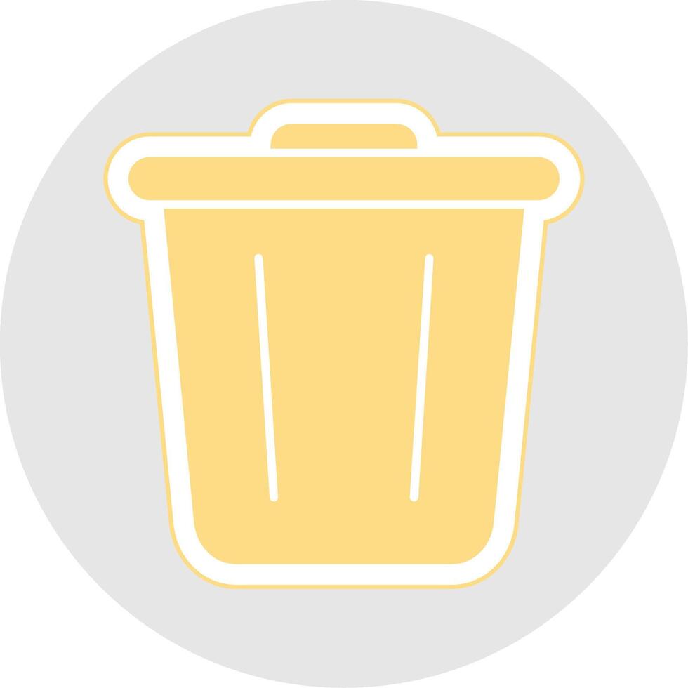 Garbage Glyph Multicolor Sticker Icon vector