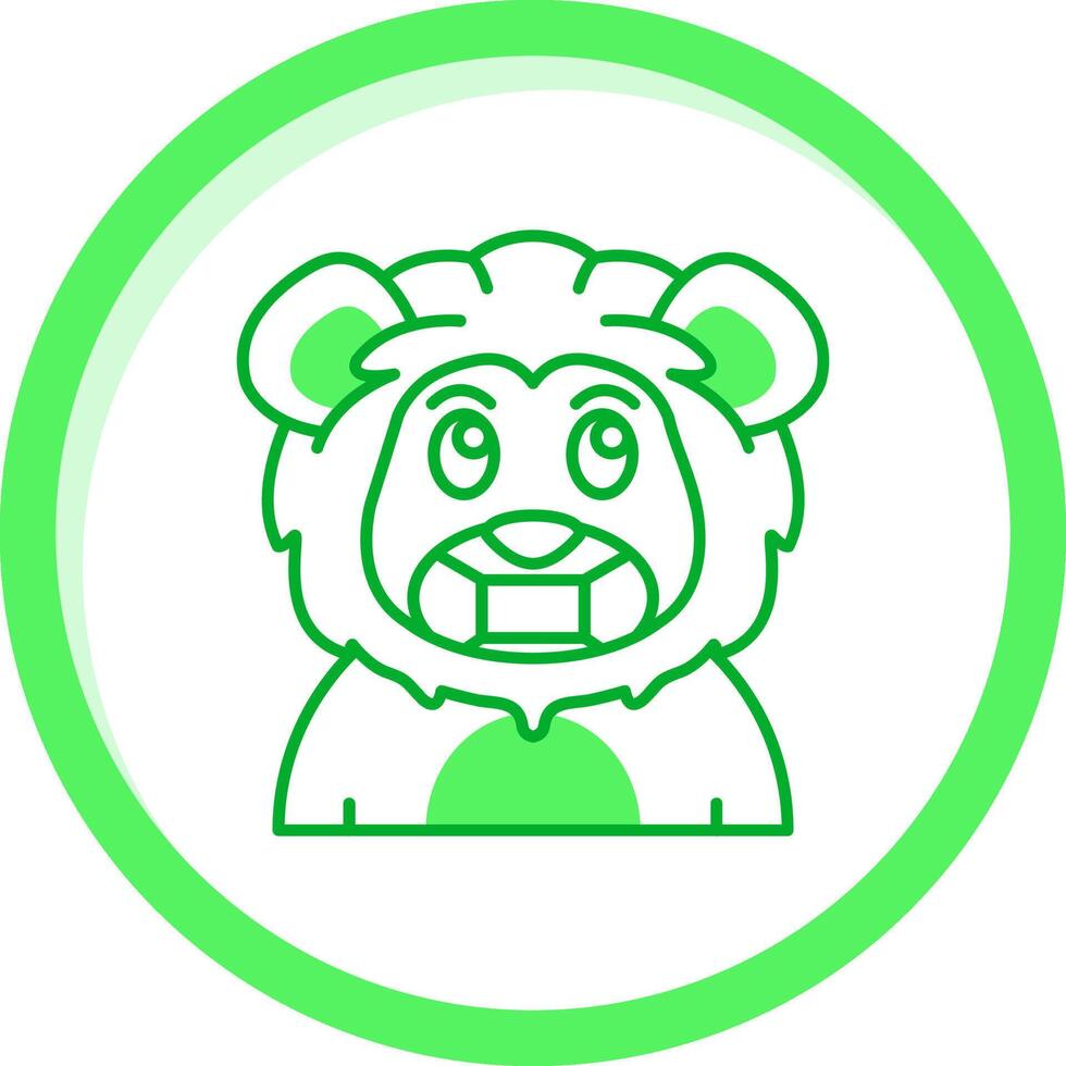 Face mask Green mix Icon vector