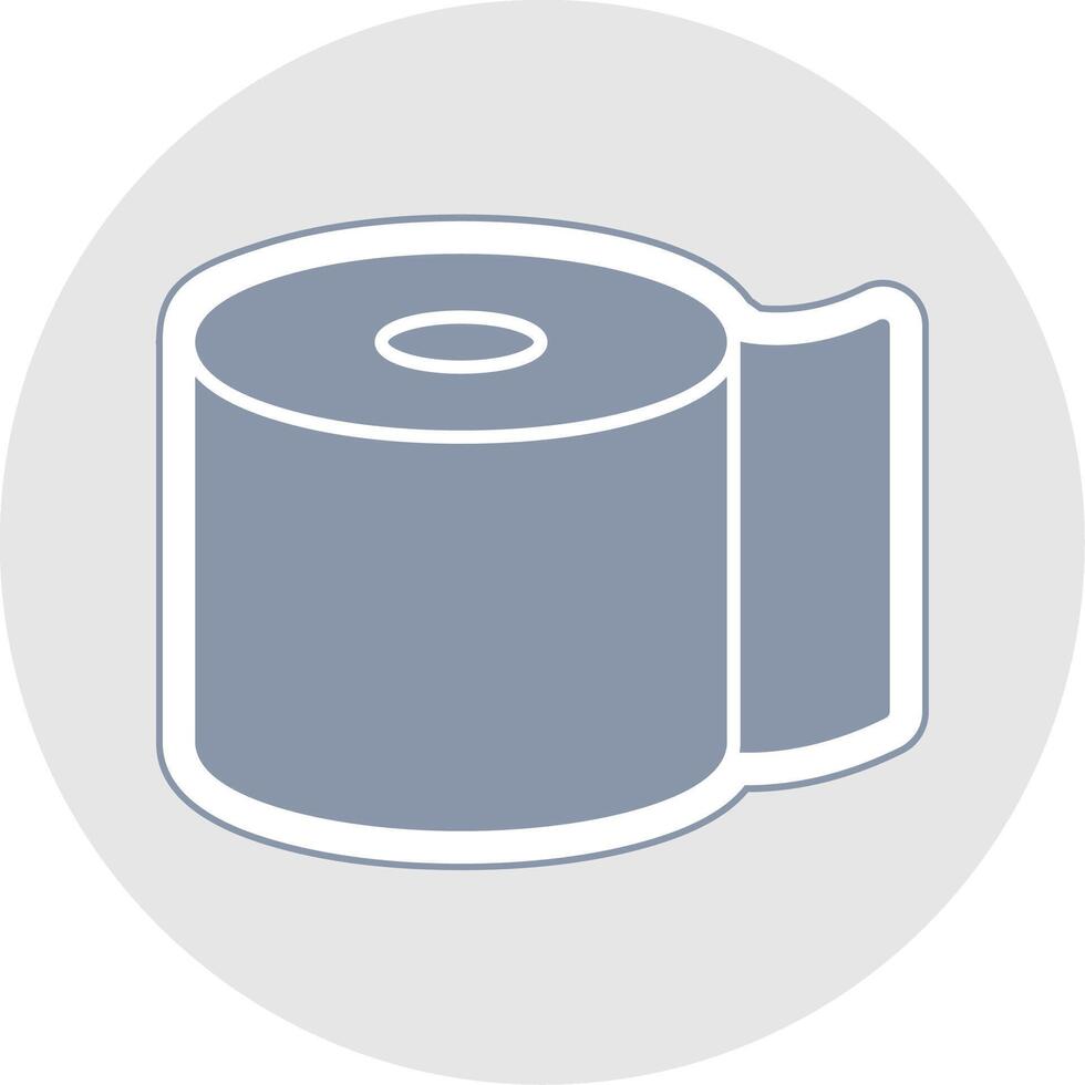 Toilet Paper Glyph Multicolor Sticker Icon vector