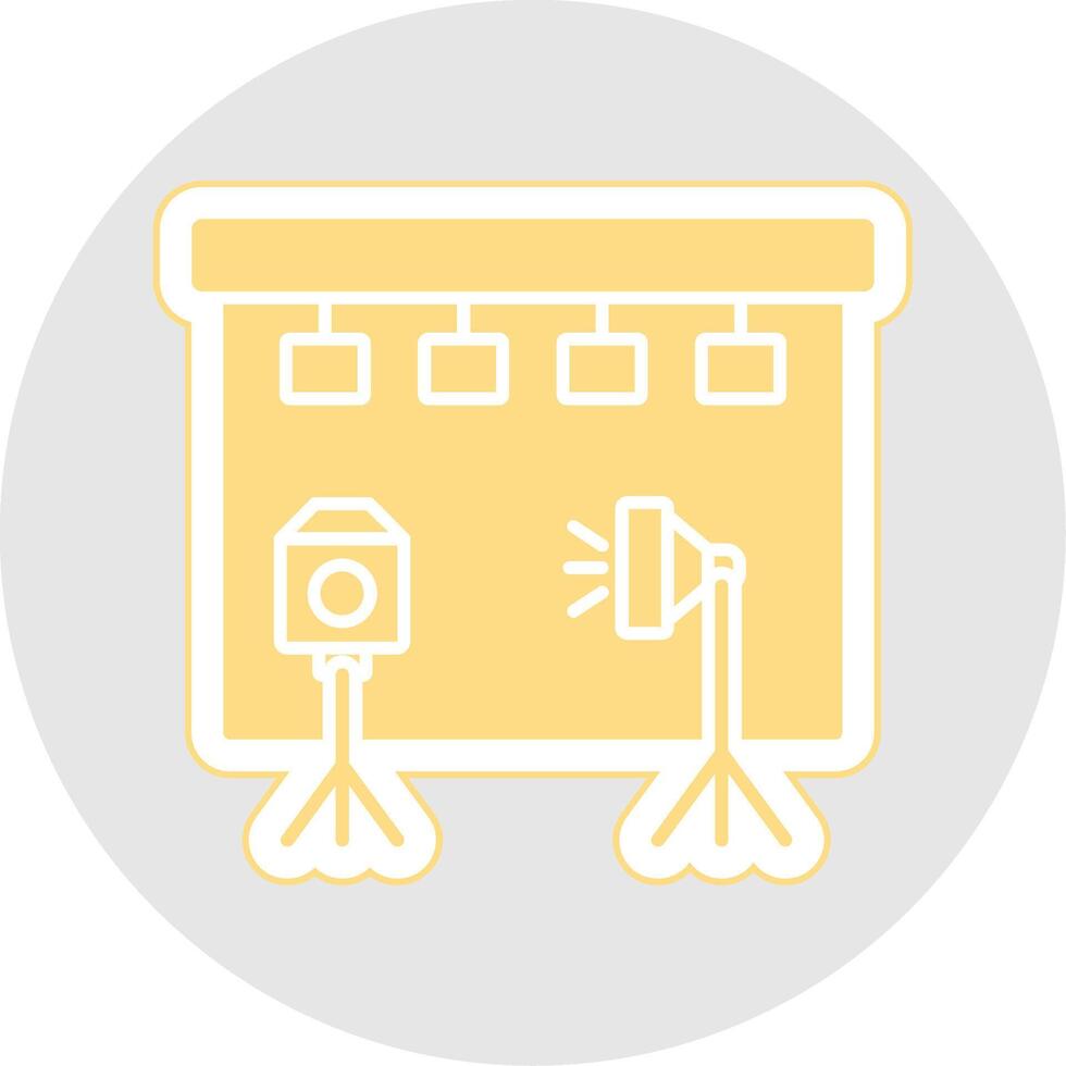 Studio Glyph Multicolor Sticker Icon vector