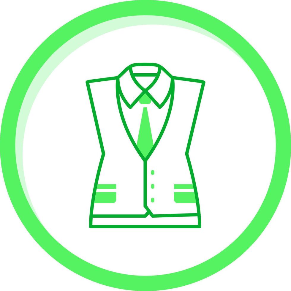 Waistcoat Green mix Icon vector