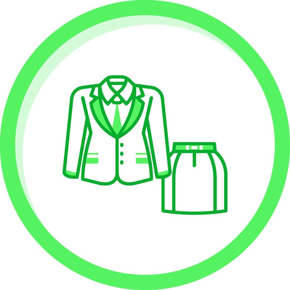 Women suit Green mix Icon vector