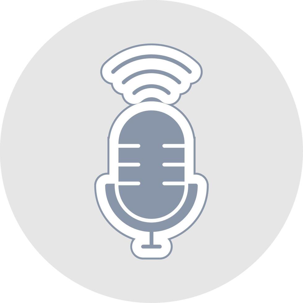 Voice Assistant Glyph Multicolor Sticker Icon vector