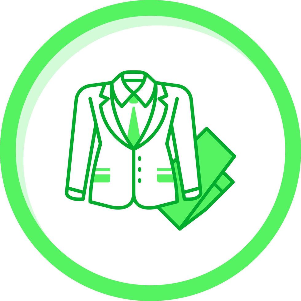 Business suit Green mix Icon vector