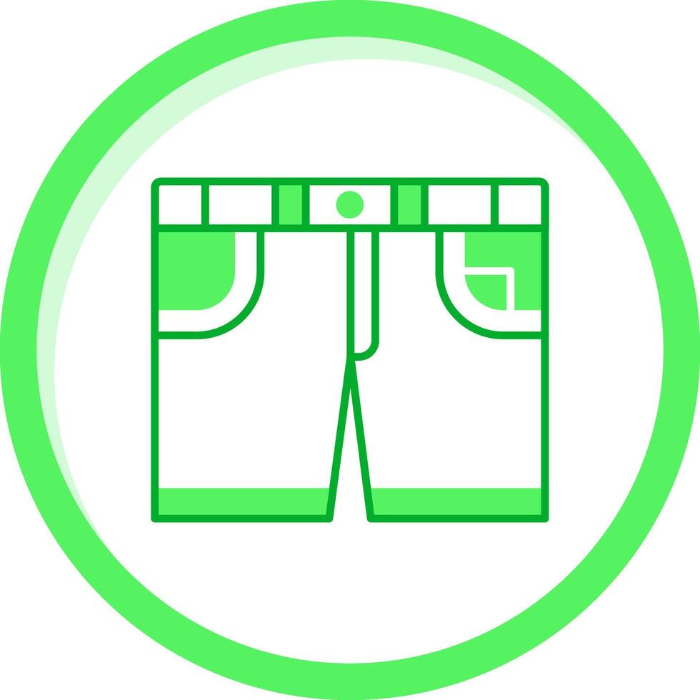 pantalones cortos verde mezcla icono vector
