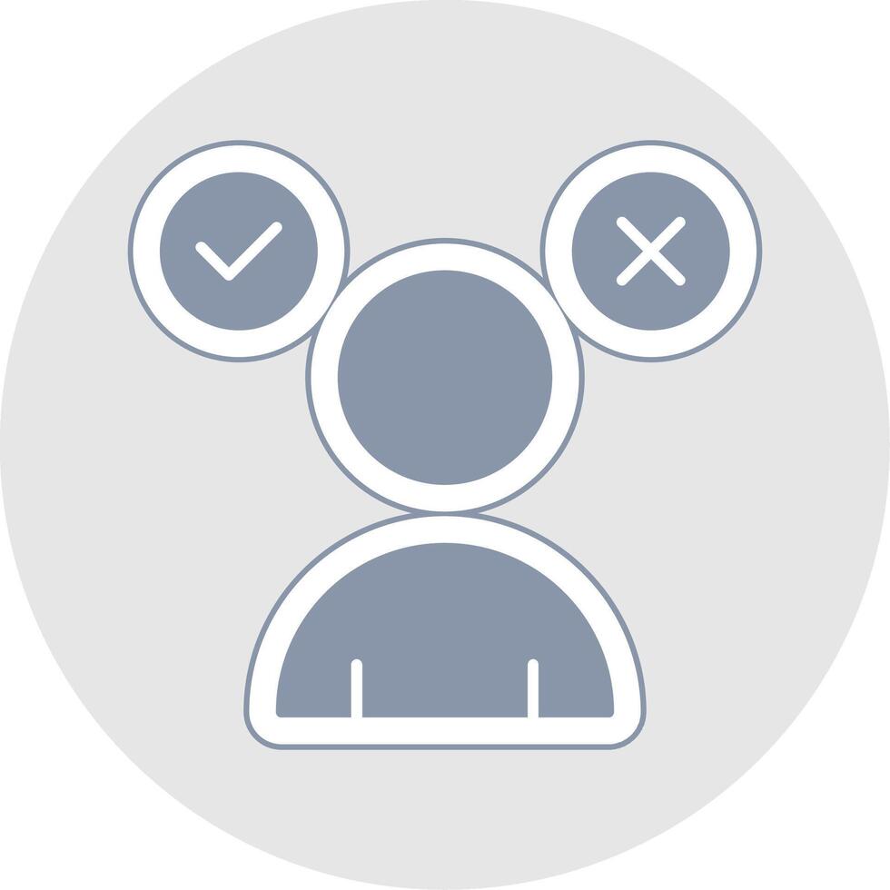 Decision Making Glyph Multicolor Sticker Icon vector