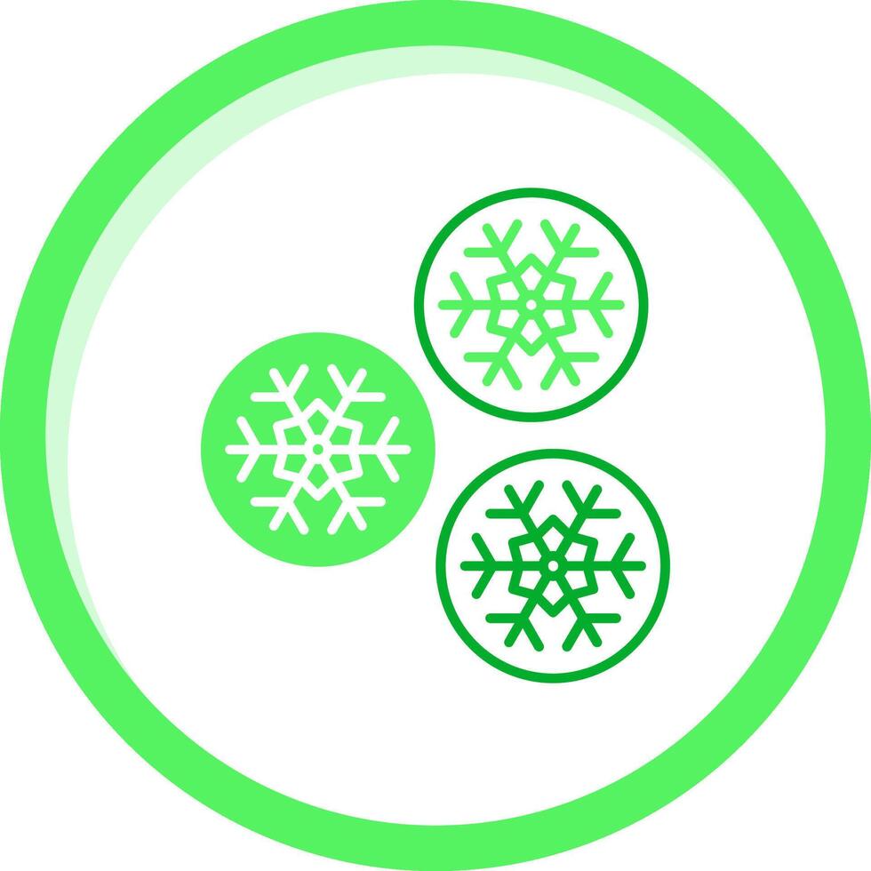 bola de nieve verde mezcla icono vector