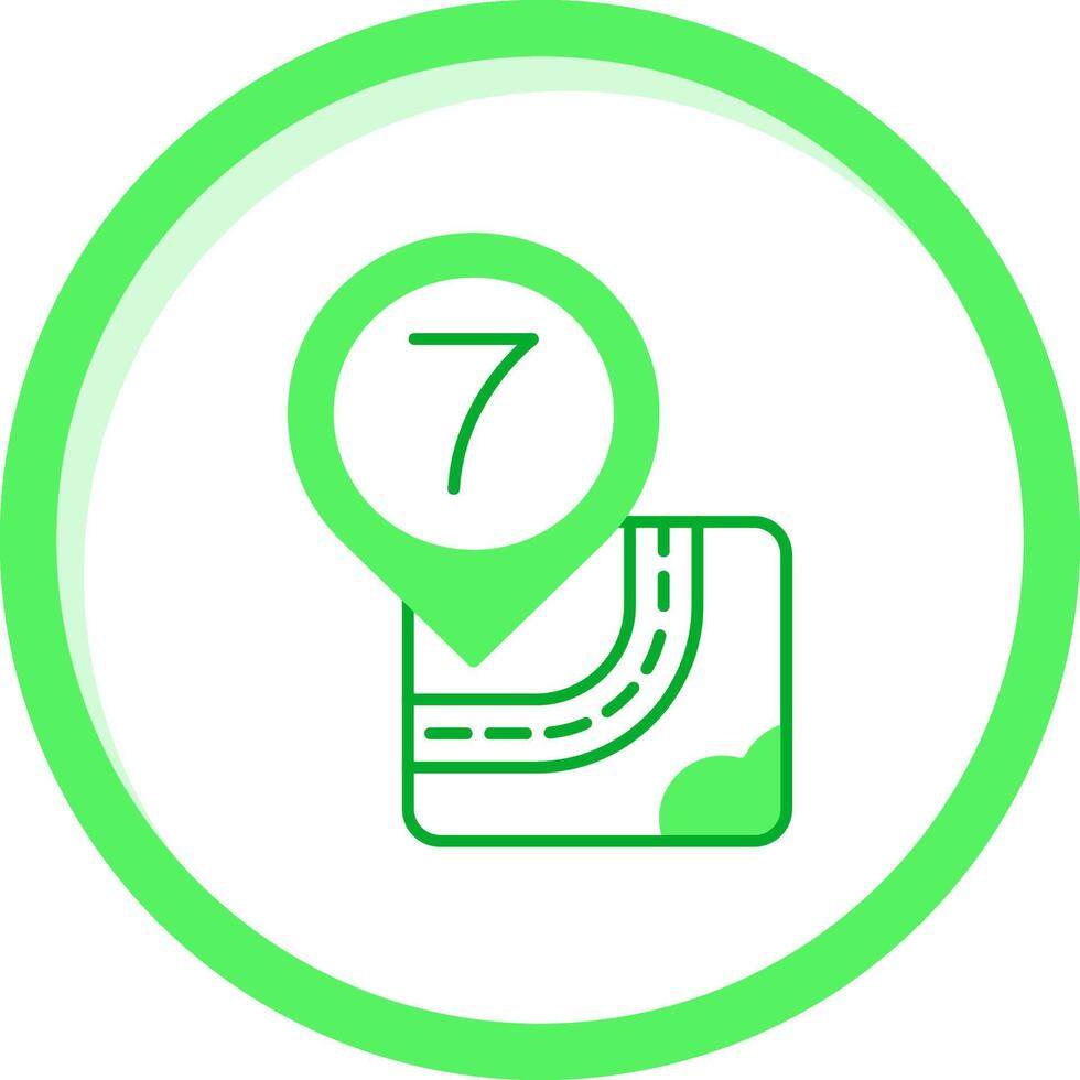 Seven Green mix Icon vector