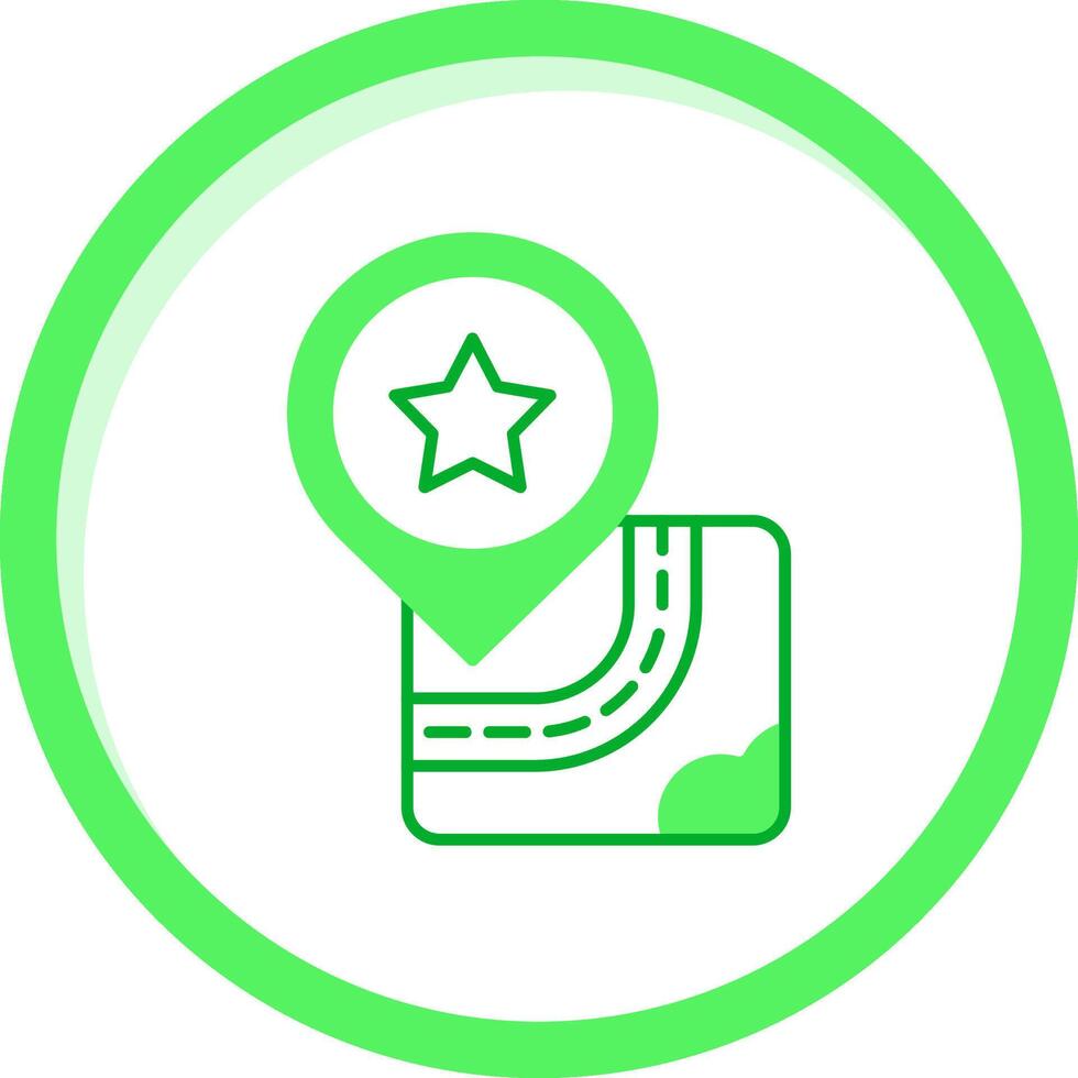 Star Green mix Icon vector