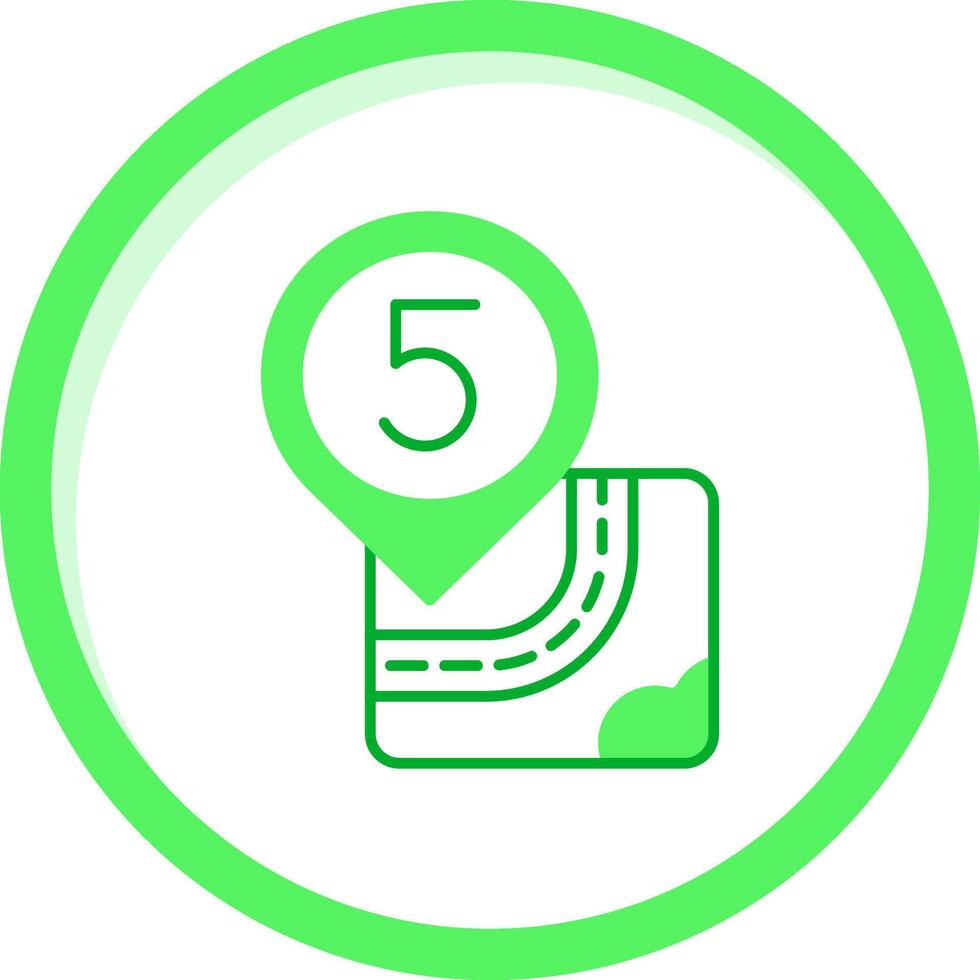 Five Green mix Icon vector
