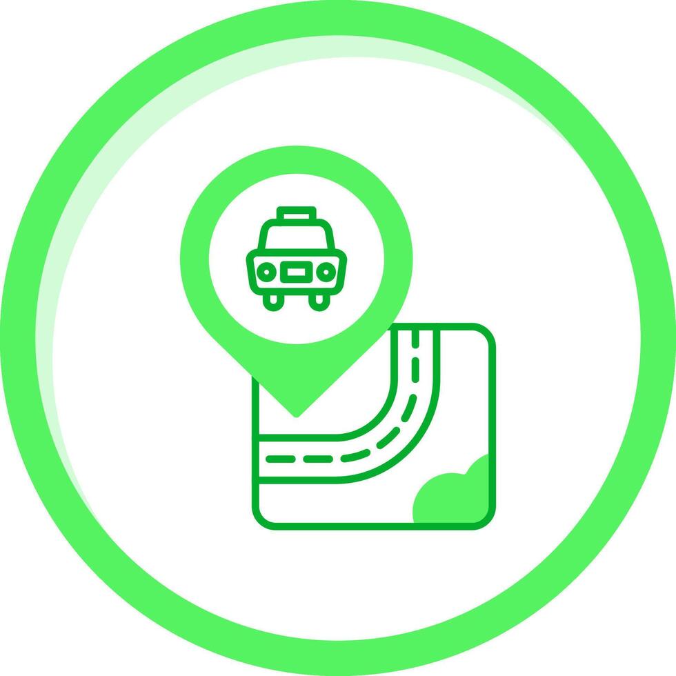 Taxi Green mix Icon vector