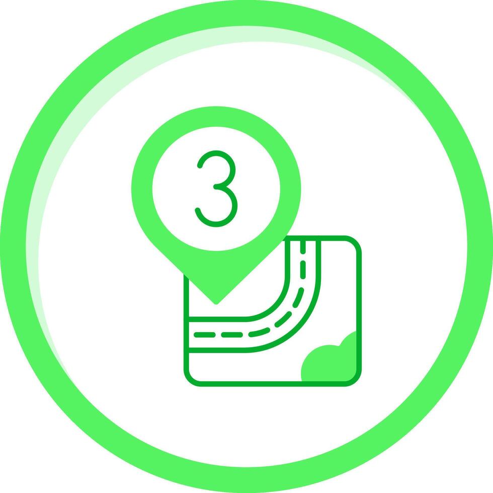 Tres verde mezcla icono vector