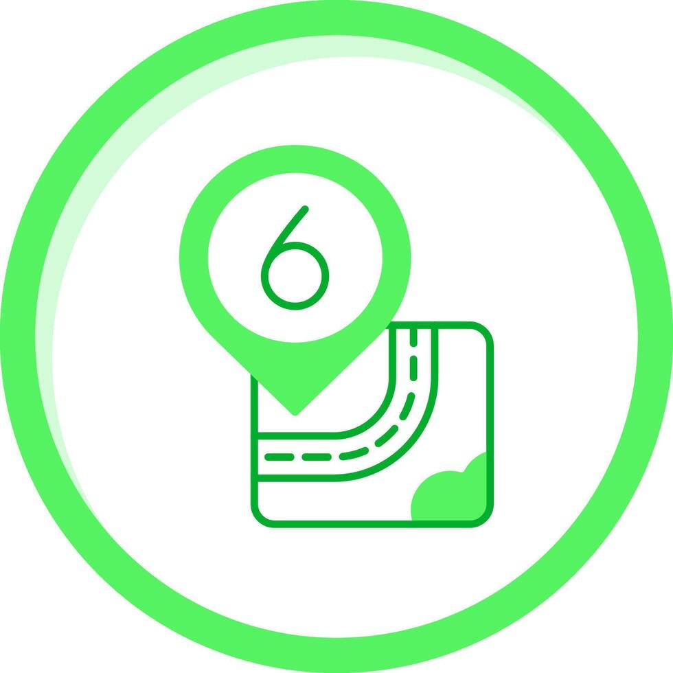 Six Green mix Icon vector