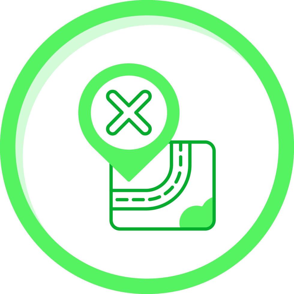 Cancel Green mix Icon vector