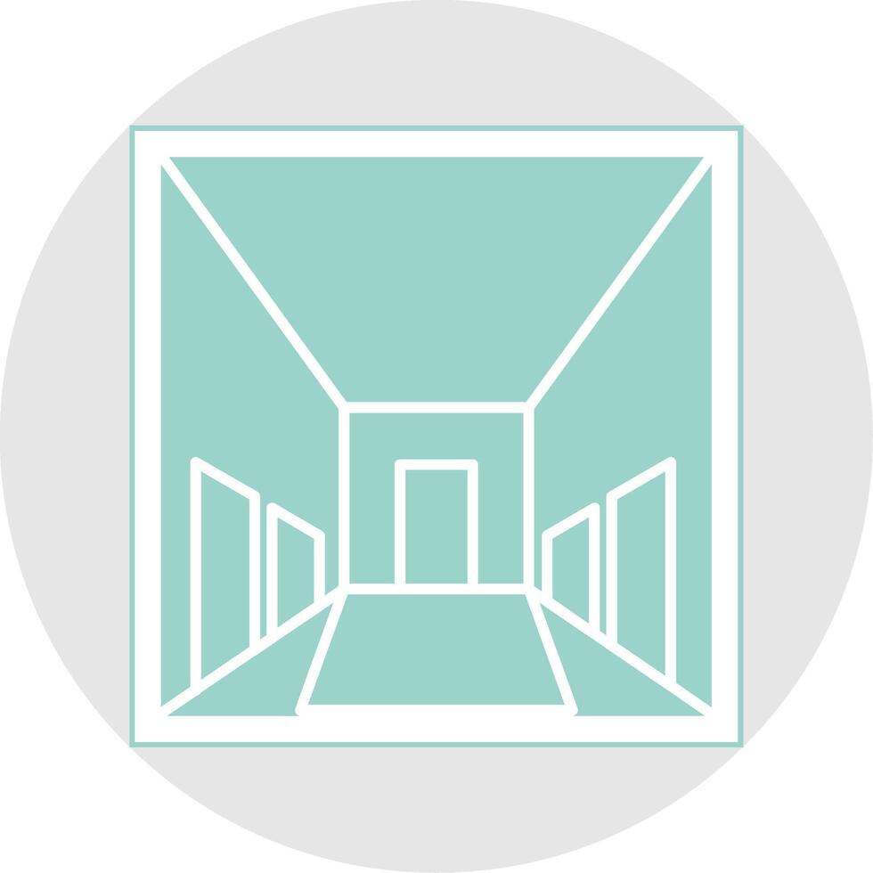 Hallway Glyph Multicolor Sticker Icon vector