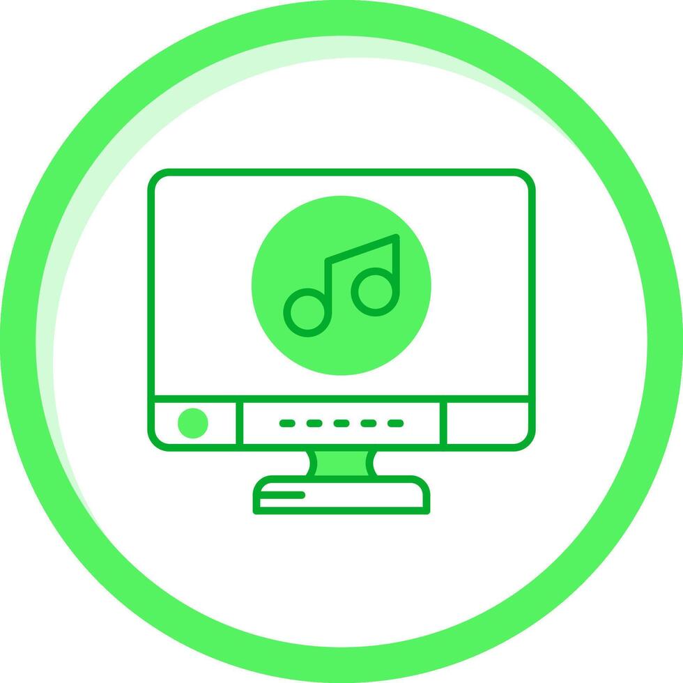 Music Green mix Icon vector