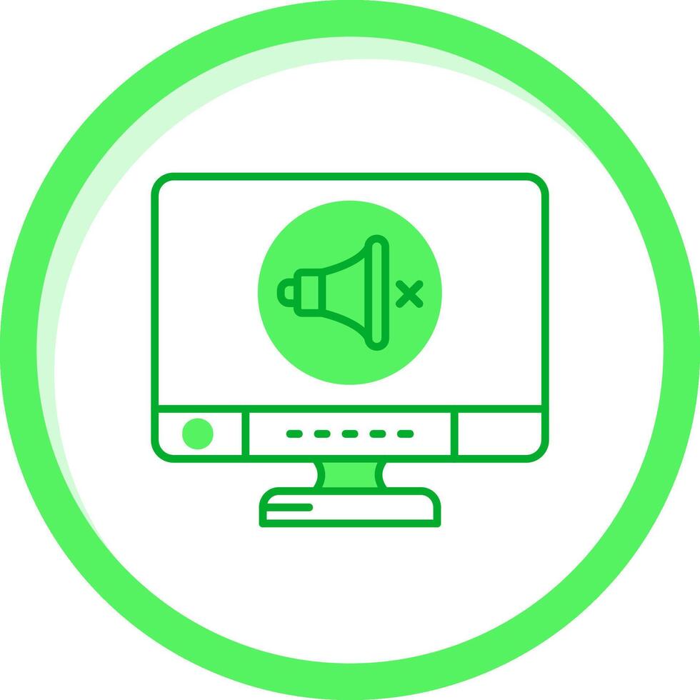 Mute Green mix Icon vector