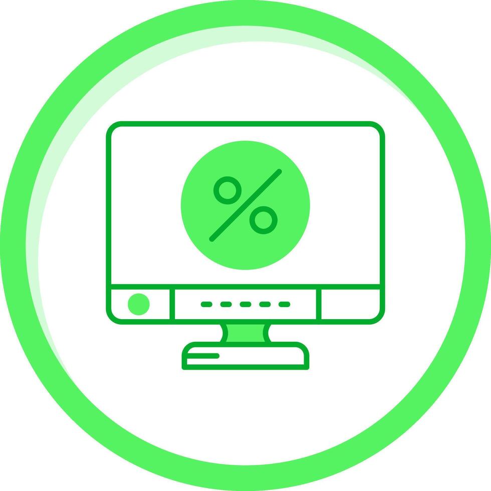 Percentage Green mix Icon vector