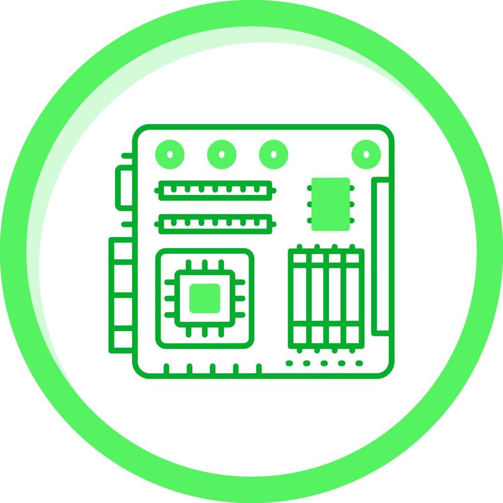 Motherboard Green mix Icon vector