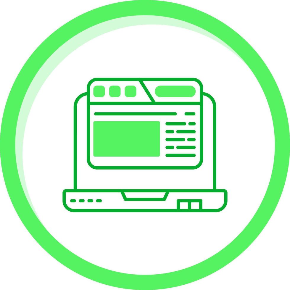 Browser Green mix Icon vector