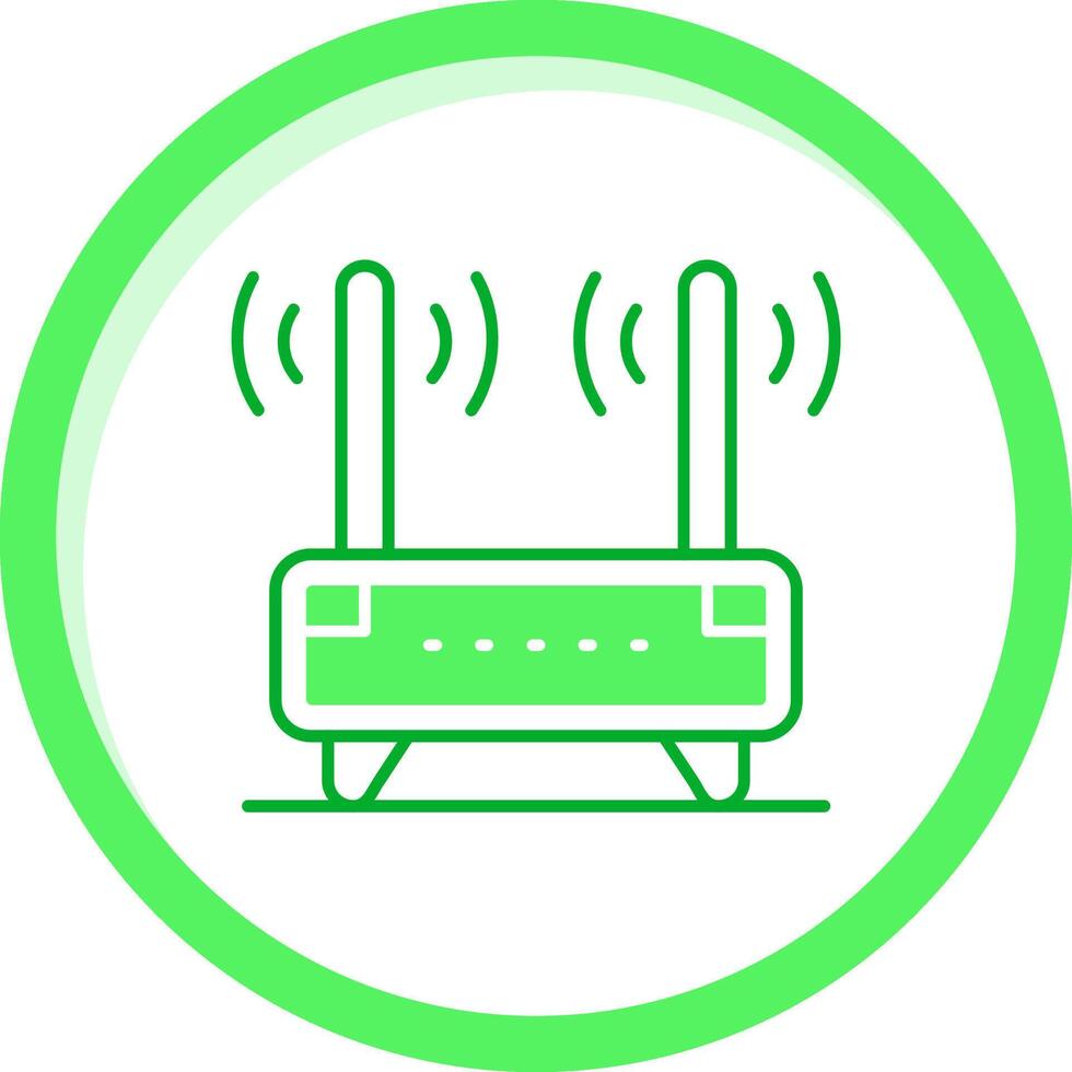 Router Green mix Icon vector