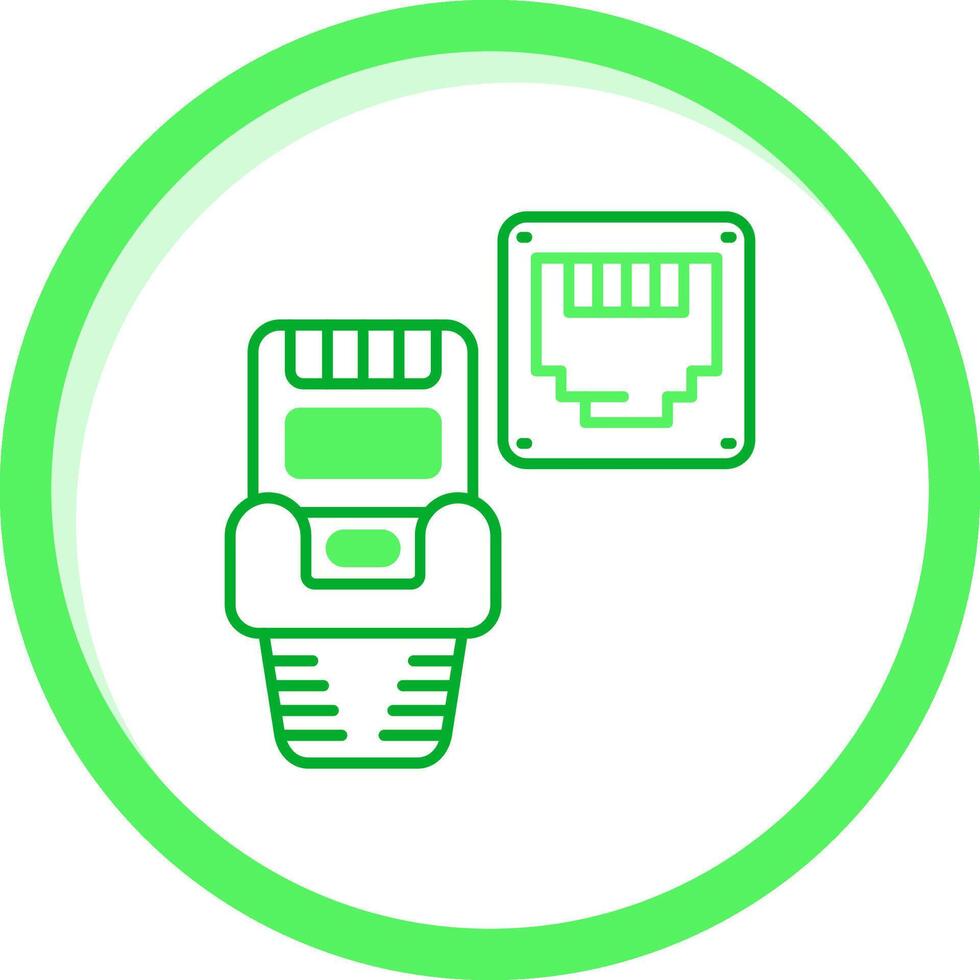 Ethernet Green mix Icon vector