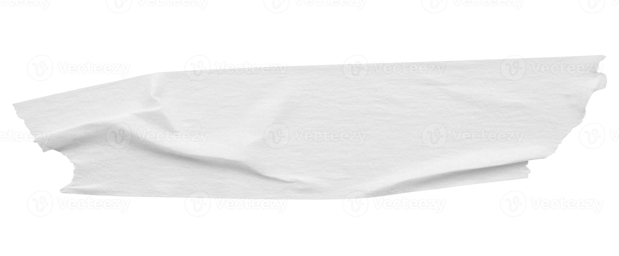 White adhesive paper tape isolated on white background photo