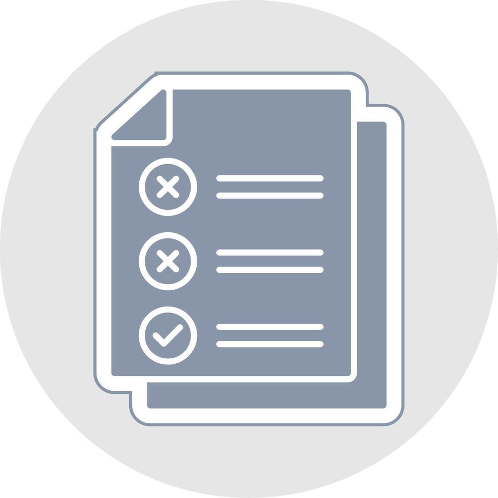 Check List Glyph Multicolor Sticker Icon vector